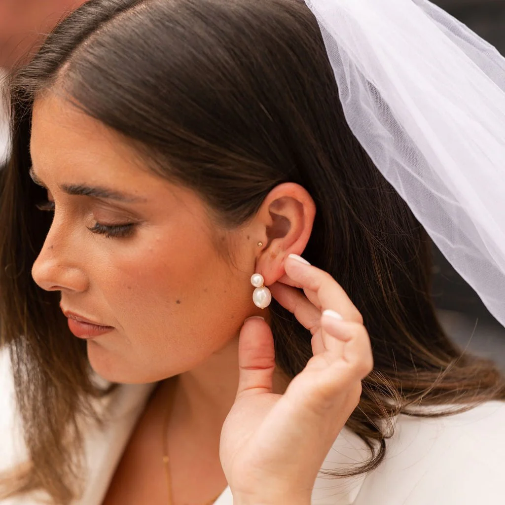 Robyn Pearl Drop Earrings - Image 6