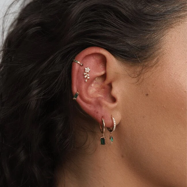 Silver Aime Hoops - Image 4