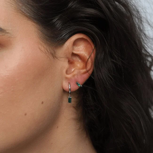 Silver Aime Hoops - Image 5